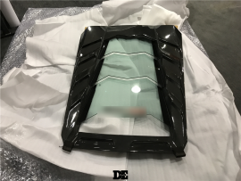 Lamborghini Huracan LP610 Carbon Fiber DE Style Rear Trunk Bonnet Hood w/ Glass