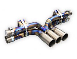 TUBI STYLE EXHAUST SYSTEMS-PORSCHE 991R & GT3 & GT3 RS 991 CENTRAL STRAIGHT PIPES TITANIUM EXHAUST W 3 END TIPS